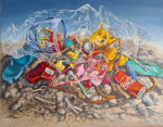 Marlene Stevers 2021 - Ocean Trash, 80x100, olieverf op paneel